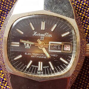 RETRO VINTAGE HORMILTON ELECTRA 23 SWISS WATCH for parts or repair